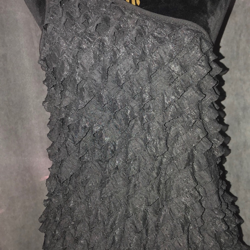 Black Ruffled Blouse - Picture 2 of 4